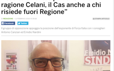 “Ha ragione Celani, il Cas anche a chi risiede fuori Regione”