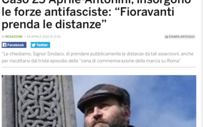 Caso 25 Aprile – Antonini, insorgono le forze antifasciste. Fioravanti prenda le distanze