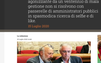 I problemi di un capoluogo di provincia reso agonizzante da un ventennio di mala gestione non si risolvono con passerelle di amministratori pubblici